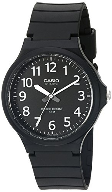 Casio Men's Classic Quartz Watch with Resin Strap, Black, 20.15 (Model: MW240-1BV)