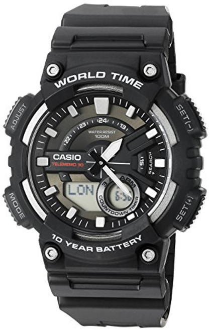 Casio Men's Sports Quartz Watch with Resin Strap, Black, 28.6 (Model: AEQ110W-1AV) Casio Men's Sports Quartz Watch with Resin Strap, Black, 28.6 (Model: AEQ110W-1AV)