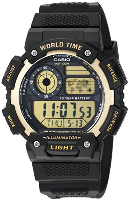 Casio Men's Classic Quartz Watch with Resin Strap, Black, 20.6 (Model: AE-1400WH-9AVCF)