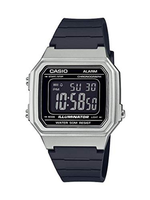 Casio Men's Quartz Resin Strap, Black, 23.6 Casual Watch (Model: W-217HM-7BVCF)