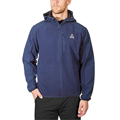 Reebok Men's Mixed Media Softshell Jacket, Navy, X-Large