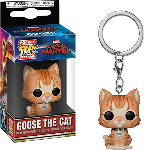 Funko Pop! Keychain Marvel - Captain Marvel - Goose The Cat Toy, Multicolor