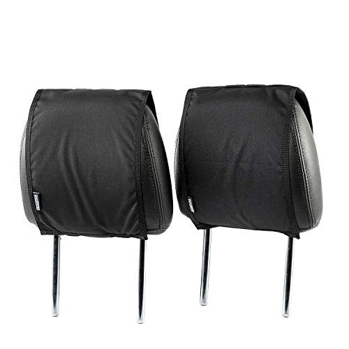 OneTigris Tactical Headrest Cover with MOLLE Back Panel for Car Seat (Black, 1 Pair)