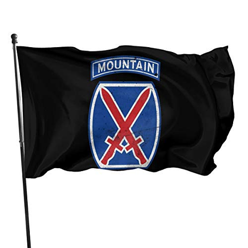 IOHAGA US Army Retro 10th Mountain Division 3x5 Foot Flags Outdoor 3x5 Ft Flags Best Military Flag is Not Damaged Durable