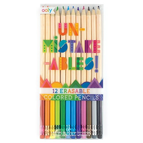 Ooly UnMistakeAbles Erasable Colored Pencils - Set of 12