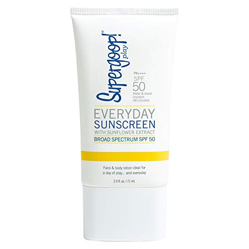 Supergoop! Everyday Play SPF 50 Lotion, 2.4 fl oz - Broad Spectrum Sunscreen for Sensitive Skin - Water & Sweat Resistant Body & Face Sunscreen - Athlete-Trusted, Great for Active Days