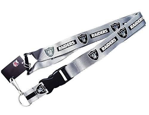 aminco NFL Oakland Raiders Women's Logo Keychain ID Ticket Holder Clip Lanyard, One Size, Silver aminco NFL Oakland Raiders Women's Logo Keychain ID Ticket Holder Clip Lanyard, One Size, Silver