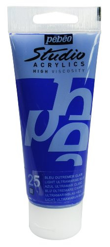 PEBEO - Acrylic Fine Studio Acrylics - Opaque Light Ultramarine Blue - Opaque Light Ultramarine Blue 100ml/3.38oz