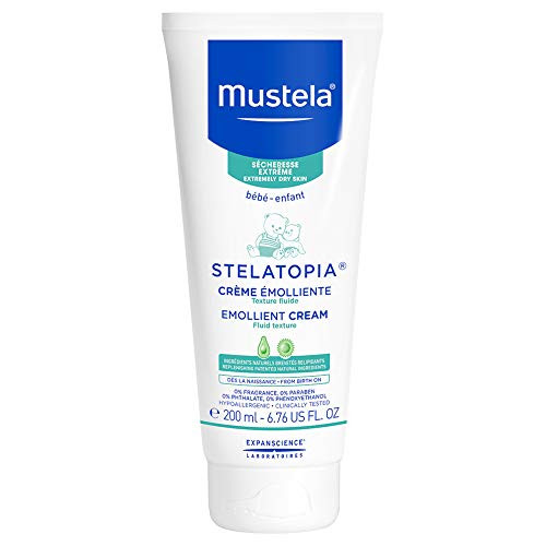 Mustela Stelatopia Emollient Cream, Baby Cream, for Eczema-Prone Skin, with Natural Avocado Perseose, Fragrance Free, 6.7 Ounce