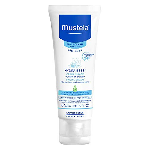 Mustela Hydra Bebe Face Cream, Baby Daily Moisturizer , 1.35 oz