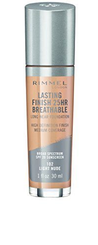 Rimmel Lasting Finish Breathable Foundation, Light Nude, 1 Fluid Ounce