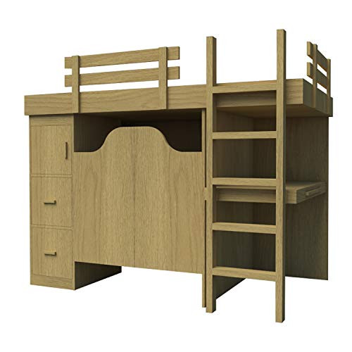 Bunk Bed Plans DIY 3 in 1 Desk Chest Storage Organizer Workstation Woodworking