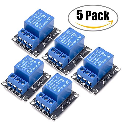 Huayao 5PCS 5V One Channel Relay Module Board Shield for PIC AVR DSP ARM for Arduino Relay