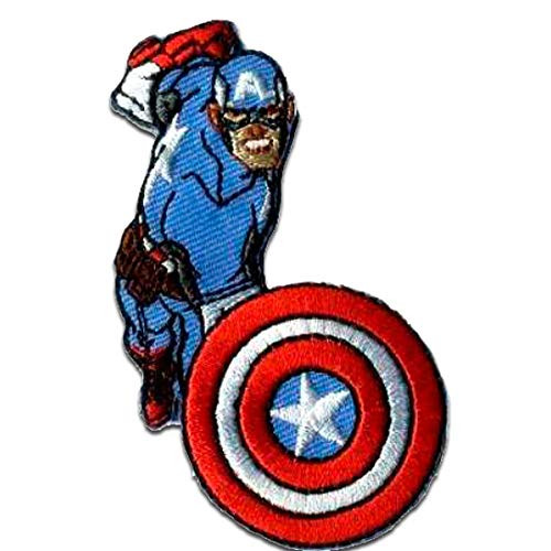 Iron on patches - Avengers 'Captain America' - blue - 7 x 5,4 cm - by Marvel catch-the-patch Application Embroided patch badges Iron on patches - Avengers 'Captain America' - blue - 7 x 5,4 cm - by Marvel catch-the-patch Application Embroided patch badges