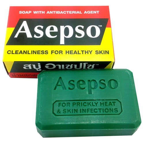 Asepso Antibacterial Agent Soap 2.8 Oz / 80 G (Pack of 8) from Thailand