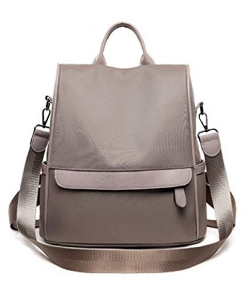 Women's Backpack Purse Anti-theft Nylon Casual Rucksack Lightweight Shoulder Bag (khaki)