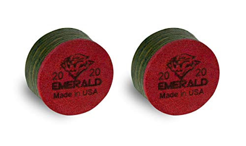 Tiger Emerald Laminated Billiard CUE Tips 2 (Two) pcs - 13 or 14 mm (13 mm)