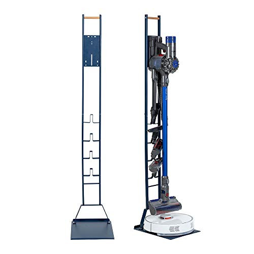 Lomani Drill-Free Vacuum Storage Holder, Vacuum Stand Holder for Cordless Vacuum Cleaners & Accessories, Compatible with Dyson and Robot Vacuum Cleaners (Blue)-4th Generation