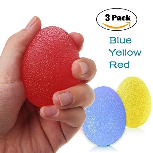 KKTAU Hand Therapy Ball,Hand exercise ball,3 egg shaped restore hand therapy kit for hand training,Physical therapy,Injury rehabilitation,Pain relief - Strengthens your finger and palm muscles
