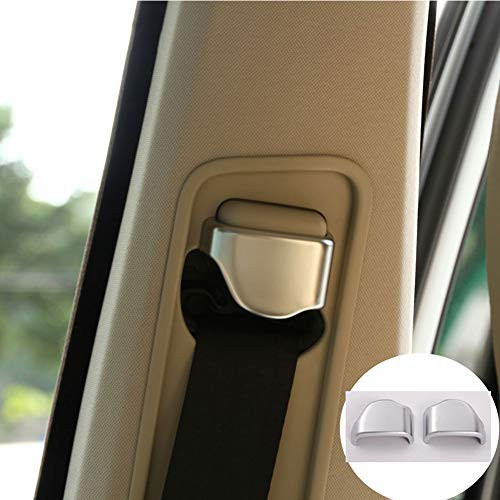 YIWANG ABS Chrome Car Front Safety Seat Belt Buckle Cover Trim Stickers 2Pcs for Land Rover Discovery 4 LR4 2010-2016 Car Accessories