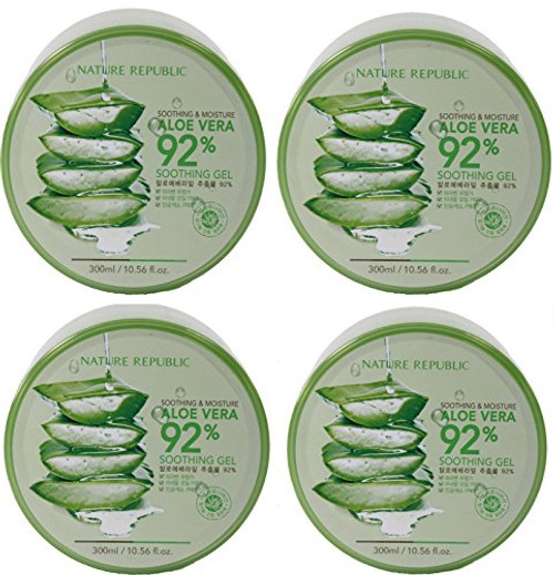 Nature Republic Skin Soothing Moisture Aloe Vera 92% Natural Gel Value Pack of 4 Nature Republic Skin Soothing Moisture Aloe Vera 92% Natural Gel Value Pack of 4