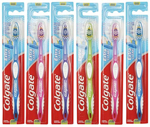 Colgate Extra Clean Full Head, Medium Toothbrush #41, Pack of 6
