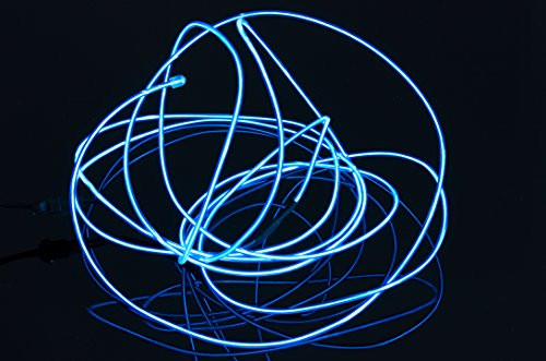 ACROBOTIC Neon Light El Wire with Battery Pack, 10 Feet, Blue