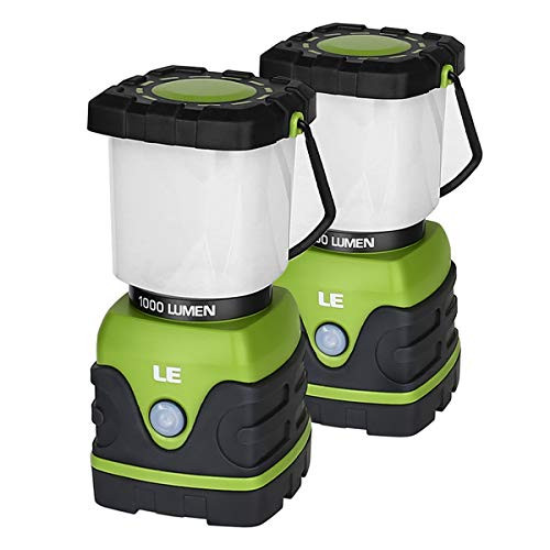 LE LED Camping Lantern, Battery Powered LED with 1000LM, 4 Light Modes, Waterproof, Perfect lantern flashlight for Hurricane Emergency, Hiking, Home and More, Pack of 2 LE LED Camping Lantern, Battery Powered LED with 1000LM, 4 Light Modes, Waterproof, Perfect lantern flashlight for Hurricane Emergency, Hiking, Home and More, Pack of 2