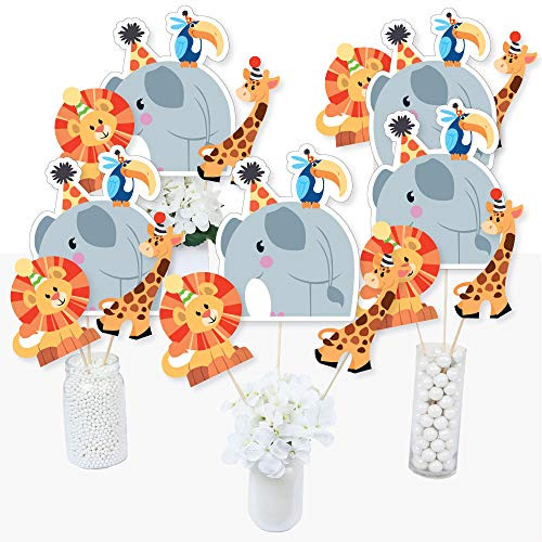 Jungle Party Animals - Safari Zoo Animal Birthday Party or Baby Shower Centerpiece Sticks - Table Toppers - Set of 15 Jungle Party Animals - Safari Zoo Animal Birthday Party or Baby Shower Centerpiece Sticks - Table Toppers - Set of 15