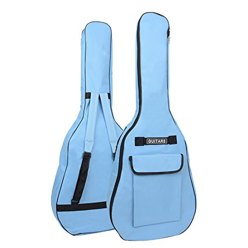 YiPaiSi 41 Inch Acoustic Guitar Bag, Guitar Bag Dual Adjustable Shoulder Strap Acoustic Guitar Gig Bag, Waterproof 5mm Sponge Padded Gig Bag Case (Blue)