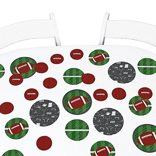 Big Dot of Happiness End Zone - Football - Baby Shower or Birthday Party Giant Circle Confetti - Party Decorations - Large Confetti 27 Count