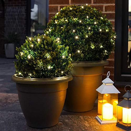 Solar Powered String Lights - Multi Function - 200 Warm White LEDs - 65ft (L)