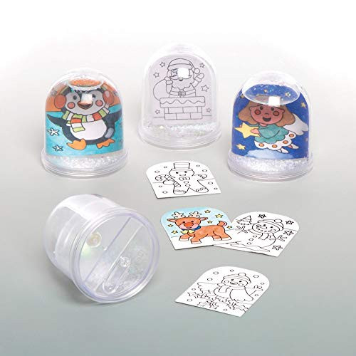 Baker Ross Christmas Color in Snow Globe Kits, Festive Arts and Crafts (Pack of 4) Baker Ross Christmas Color in Snow Globe Kits, Festive Arts and Crafts (Pack of 4)