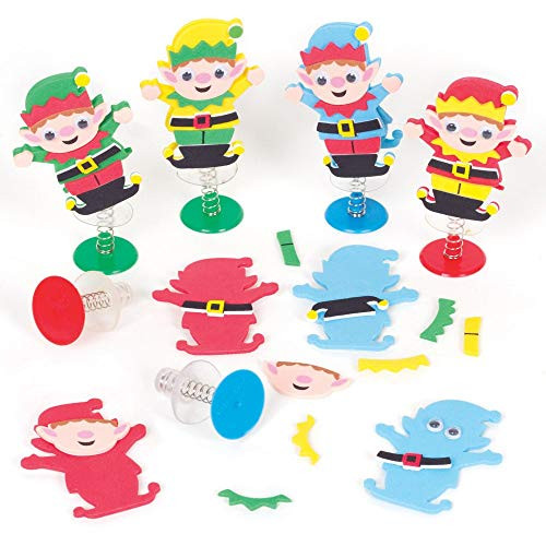 Baker Ross Christmas Elf Jump Pop up Kits, Festive Arts and Crafts (Pack of 6) Baker Ross Christmas Elf Jump Pop up Kits, Festive Arts and Crafts (Pack of 6)