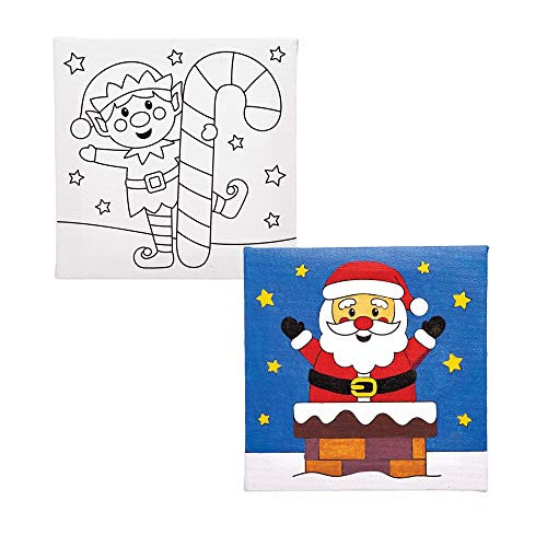Baker Ross Christmas Color in Canvases, Festive Arts and Crafts (Pack of 4) Baker Ross Christmas Color in Canvases, Festive Arts and Crafts (Pack of 4)