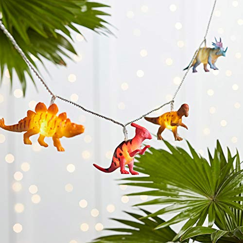 Lights4fun, Inc. 12 Dinosaur Battery Operated LED Indoor Kids Bedroom String Lights