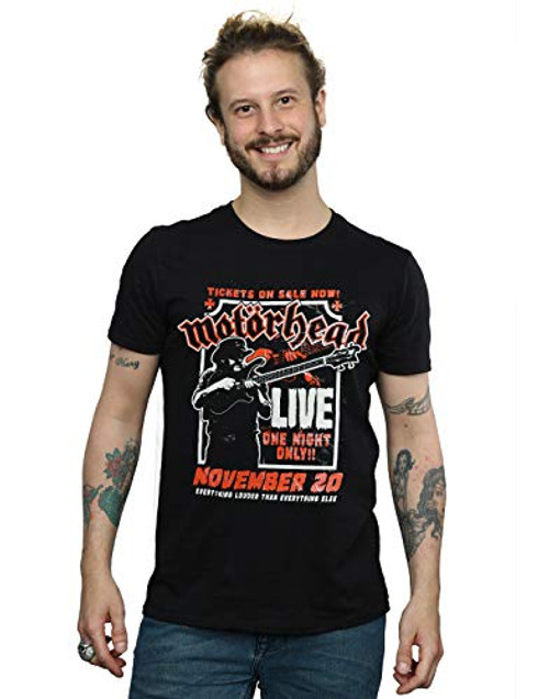 ABSOLUTECULT Motorhead Men's Lemmy Firepower T-Shirt Black Small ABSOLUTECULT Motorhead Men's Lemmy Firepower T-Shirt Black Small