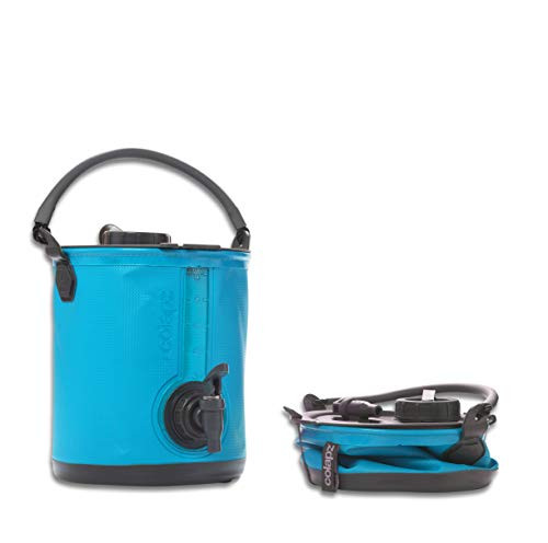 Colapz 2-in-1 Collapsible Camping Water Container with Spigot - RV Camping Water Jug with Spigot - Sports Collapsible Bucket Camping - Water Tank For Camping - Blue