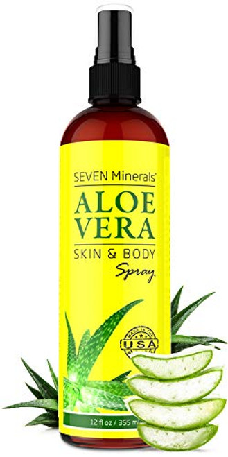 Organic Aloe Vera Spray for Body & Hair - From Freshly Cut Aloe Plant - Extra Strong - Easy to Apply - No Thickeners So It Absorbs Rapidly With No Sticky Residue - Made in USA (Big 12 fl oz) Organic Aloe Vera Spray for Body & Hair - From Freshly Cut Aloe Plant - Extra Strong - Easy to Apply - No Thickeners So It Absorbs Rapidly With No Sticky Residue - Made in USA (Big 12 fl oz)