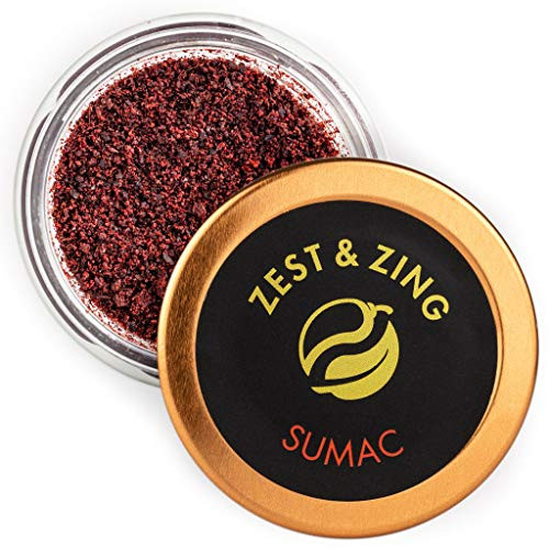 Sumac (Ground), 1 oz - Premium Spices By ZEST & ZING. Fresher, convenient, stackable Spice Jars.