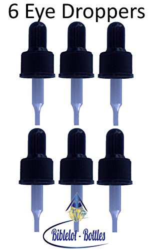 5ml Glass Eye Droppers,Oil Dropper Compatible with 5ML doTerra Essential Oil Bottles, Pointed Tips, doTerra Accessories. 6 Pack (5ml, 6)