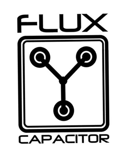 Hatcherabilia Flux Capacitor Novelty Car/Laptop/Wall/Window Sticker (Black)
