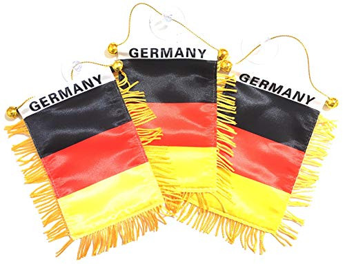 German flag for cars accssories small mini banners decals stickers window hanging rearview mirror accessory interiror design style Germany Gifts flags Ducthland Home DE Quality Made mini Banners (3)