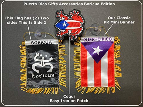 Puerto Rico Flag for Cars Banderas Porto Puerto Rican Flags PR rica Boricua Banner car Accessory car Interior Flag Small Window Hanging Rearview Mirror Accessories Sticker Decals Bandana Quality Made