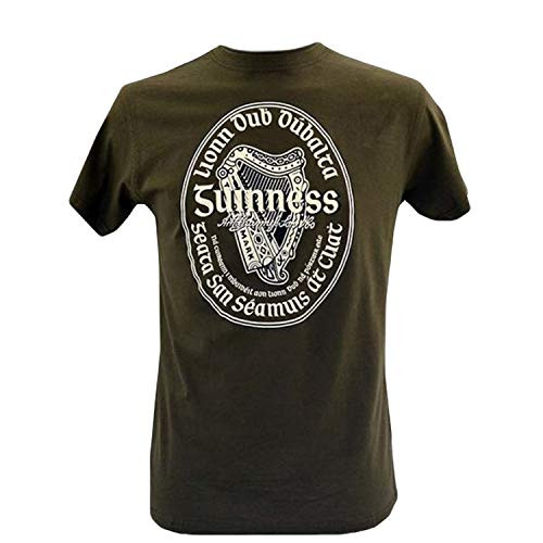 Guinness Gaelic Label Brown T-Shirt (Small)