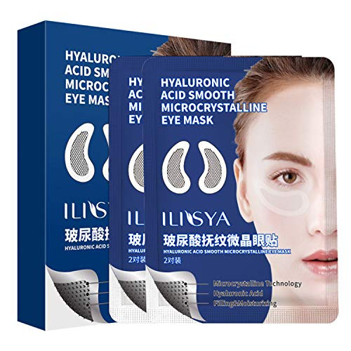 Micro Needle Eye Patches with Hyaluronic Acid Microneedle Patches for Fine Lines Wrinkles Smile Lines Dark Circles-2 pairs (4 pieces)