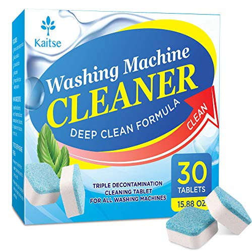 Kaitse Washing Machine Cleaner Effervescent Tablets, Solid Washer Deep Cleaning Tablet, Triple Decontamination Remover with Natural Biological Formula, for Front Load and Top Load Washers 30 Count Kaitse Washing Machine Cleaner Effervescent Tablets, Solid Washer Deep Cleaning Tablet, Triple Decontamination Remover with Natural Biological Formula, for Front Load and Top Load Washers 30 Count