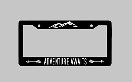 Happylicenseplateframeaa Adventure Awaits License Plate Frame, Car Tag Frame, License Plate Holder, Car Plate Frame, Auto License Plate Frame.