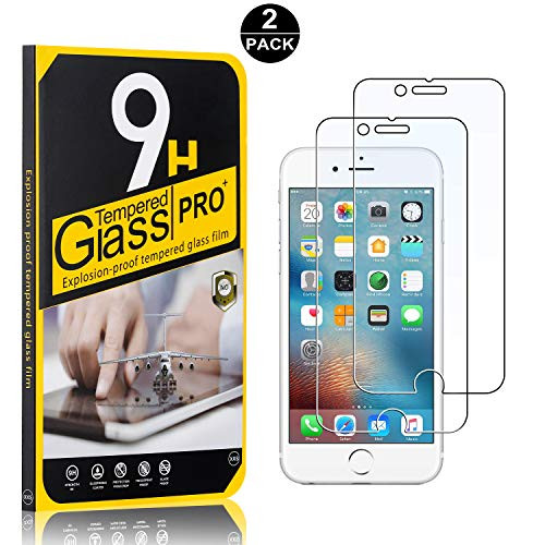 Screen Protector for iPhone 6 Plus/iPhone 8 Plus/iPhone 7 Plus, Bear Village 9H Hardness Tempered Glass Screen Protector, HD Crystal Clear Screen Protector Film for iPhone 6s Plus/ 6 Plus, 2 Pack
