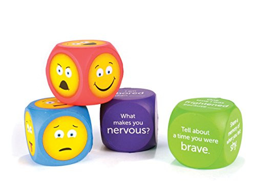 Learning Resources Soft Foam Emoji Cubes, 4 Pieces